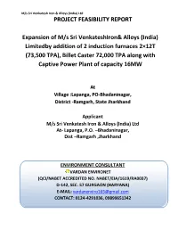 PROJECT FEASIBILITY REPORT Expansion of M/S Sri