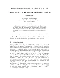 Tensor Product of Faithful Multiplication Modules