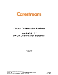 Vue PACS 12.2 DICOM Conformance Statement