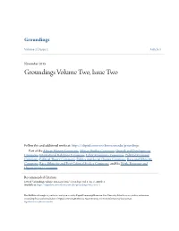 Groundings Volume Two, Issue Two