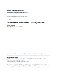 Natural-Kind Term Reference and the Discovery of Essence
