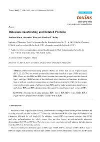 Ribosome-Inactivating and Related Proteins