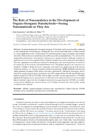 The Role of Nanoanalytics in the Development of Organic-Inorganic Nanohybrids—Seeing Nanomaterials As They Are