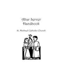 Altar Server Handbook