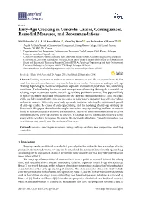Early-Age Cracking in Concrete: Causes, Consequences, Remedial Measures, and Recommendations