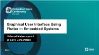 Graphical User Interface Using Flutter in Embedded Systems