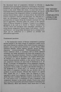 Janko Kos the THEORY and PRACTICE of COMPARATIVE