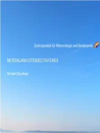 Meteoalarm Extended Features