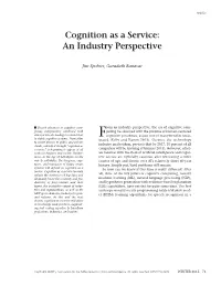 Big Data and the Cognitive Computing Era