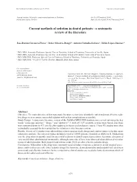 Current Methods of Sedation in Dental Patients - a Systematic Review of the Literature