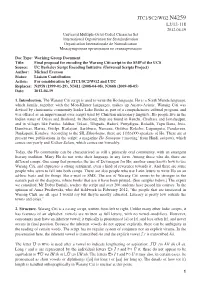 Final Proposal for Encoding the Warang Citi Script in the SMP of The