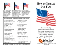 How to Display Our Flag
