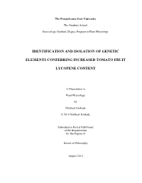 Identification and Isolation of Genetic Elements Conferring Increased