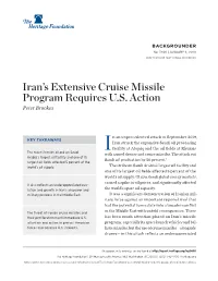 Iran's Extensive Cruise Missile Program Requires U.S. Action