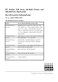 RT² Profiler PCR Array (96-Well Format and 384-Well [4 X 96] Format)