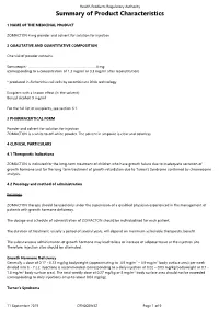 Summary of Product Characteristics