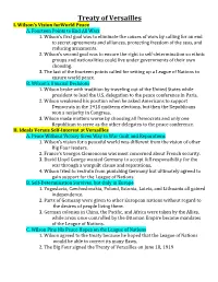 Treaty of Versailles I