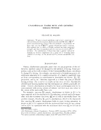 UNIVERSALLY BAIRE SETS and GENERIC ABSOLUTENESS TREVOR M. WILSON Introduction Generic Absoluteness Principles Assert That Certai