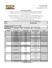 Beef Cutting Instructions This Sheet Is Only Meant to Help Guide You Through the Cutting Process, but Does Not Act As Your Finalized Set of Cutting Instructions