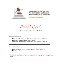 Best Practices in Appellate Law