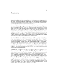 Contributors