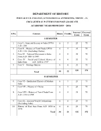 Department of History Periyar E.V.R