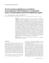 On the Functional Significance of Symbiotic Microorganisms in The