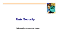Unix Security