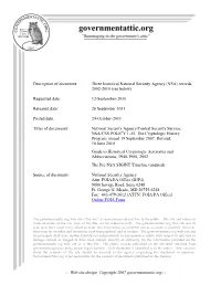3 Historical NSA/CSS Records