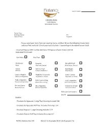 Catering Menu 2020