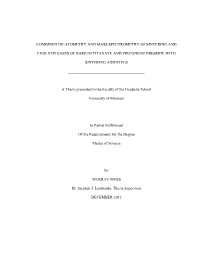 Combined Dilatometry and Mass Spectrometry of Sintering And