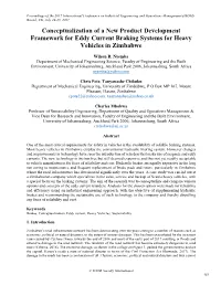 Conceptualization of a New Product Development Framework for Eddy Current Braking Systems for Heavy Vehicles in Zimbabwe