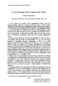 On the Necessary Use of Abstract Set Theory