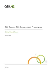 Qlik Sense- Qlik Deployment Framework