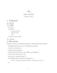 1 Preliminaries 2 K42 Overview