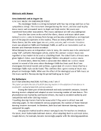 Abstracts with Names Arne Anderdal and Jo Asgeir Lie
