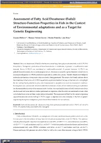 Assessment of Fatty Acid Desaturase (Fads2) Structure-Function Properties in Fish in the Context of Environmental Adaptations and As a Target for Genetic Engineering