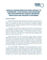 Google's Transformation from Gateway To