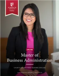 Master of Business Administration