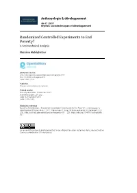 Randomized Controlled Experiments to End Poverty? a Sociotechnical Analysis