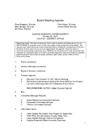 Regular Meeting of the Board of Directors