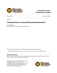 Teaching Students Who Have Difficulty Mastering Lmitation