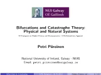 Bifurcations and Catastrophe Theory: Physical and Natural Systems Petri