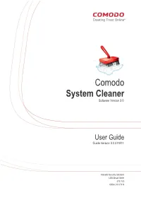 Comodo System Cleaner Software Version 3.0
