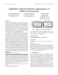 Lightsaber: Efficient Window Aggregation on Multi-Core Processors