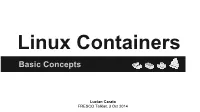 Linux Containers Basic Concepts