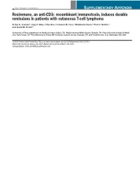 Resimmune, an Anti-Cd3ε Recombinant Immunotoxin, Induces