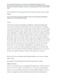 The Chronology and Context of Flint Mining at Grime's Graves, Norfolk