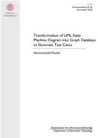 Transformation of UML State Machine Diagram Into Graph Database to Generate Test Cases