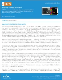 Evolve E-Gaming Index ETF MACROECONOMIC